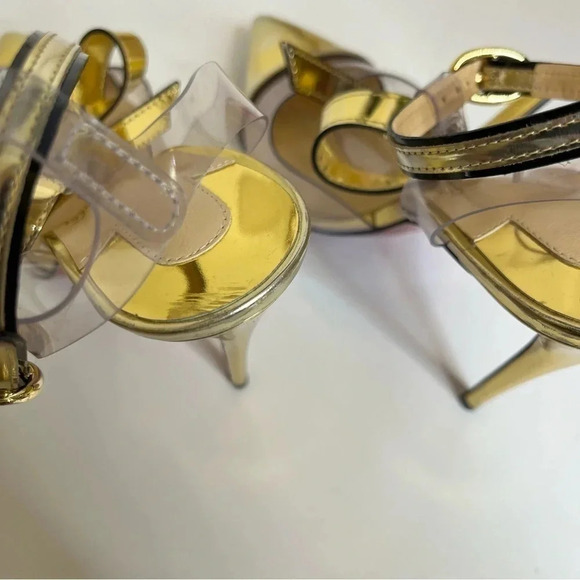 Christian Louboutin Alta Firma 100 gold CL heels size 36 - Picture 10 of 14